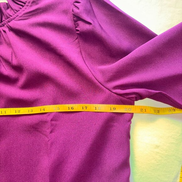 J.Crew Purple Long Sleeve Dress - Size 8 - Picture 4 of 11